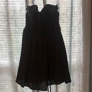 Forever21 black mini strapless dress